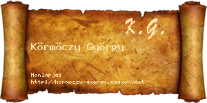 Körmöczy György névjegykártya